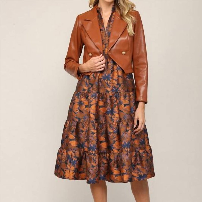 Shop Fate Iris Faux Leather Jacket In Brown