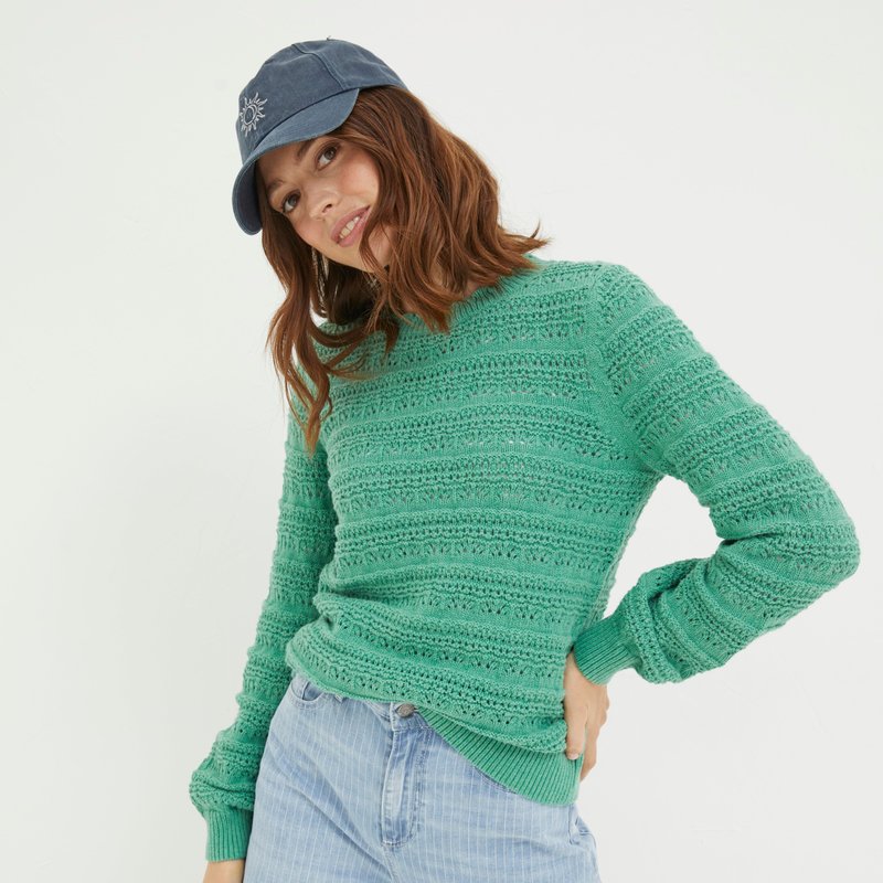 Shop Fatface Adrinenna Crew Sweater In Green