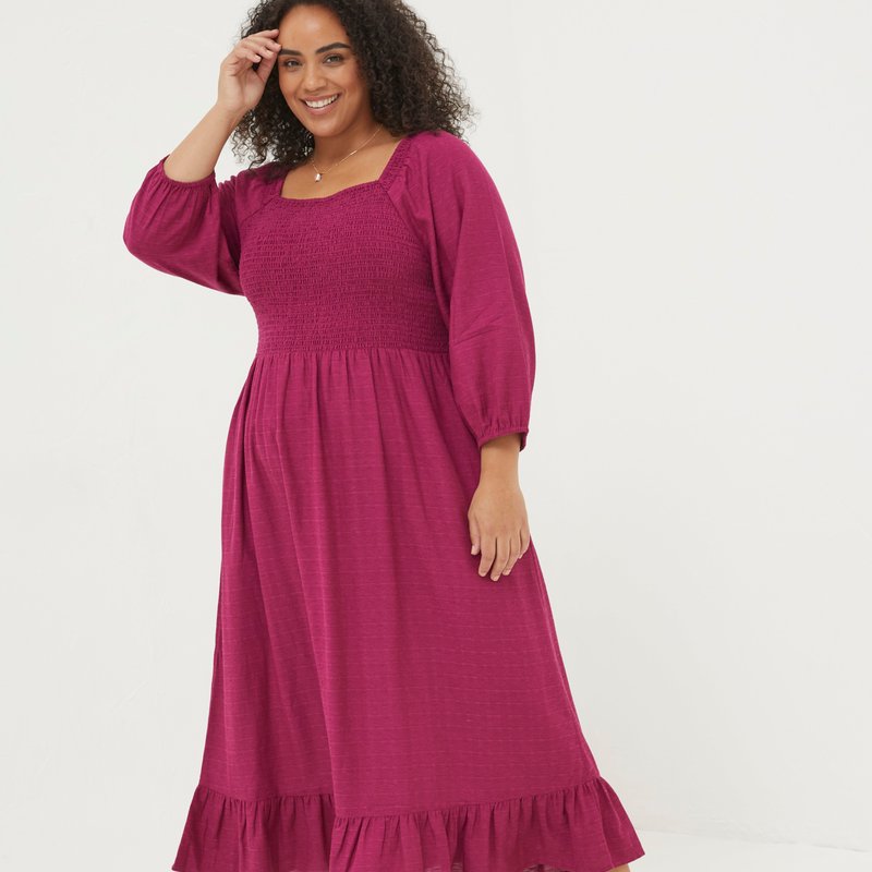 Shop Fatface Plus Size Adele Midi Dress In Pink