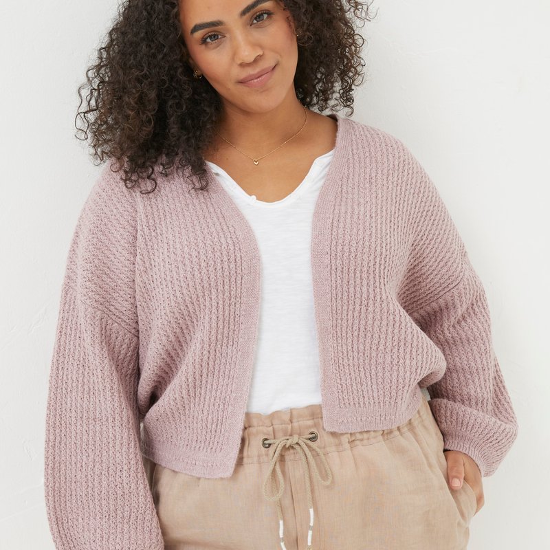 Shop Fatface Plus Size Anna Cardigan In Pink