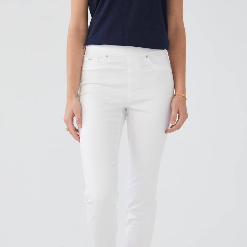 Shop Fdj Euro Twill Pull-on Slim Ankle In White