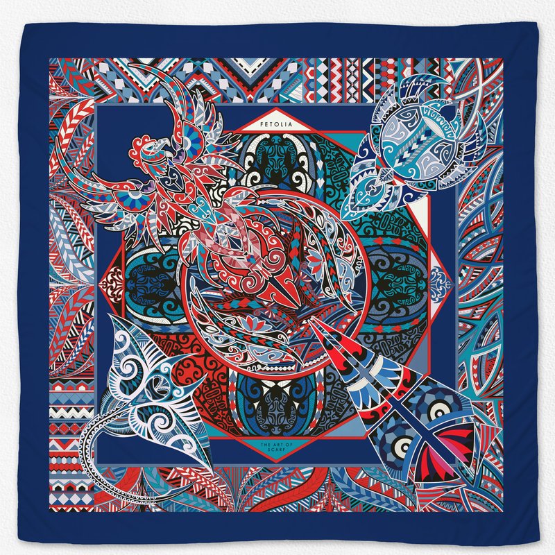 Fetolia Power Of Life Scarf In Blue