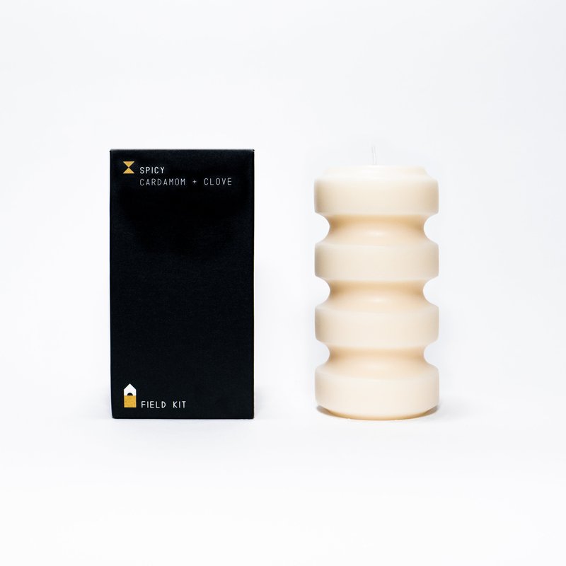 Field Kit Spicy Pillar Candle In Neutral