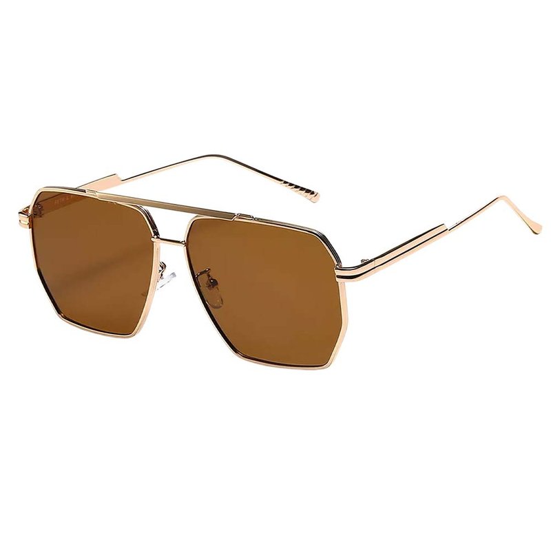Shop Fifth & Ninth Goldie Polarized Sunglasses In Brown