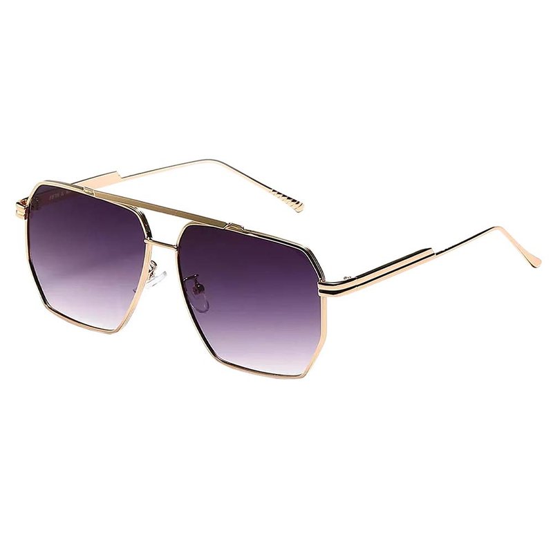 Shop Fifth & Ninth Goldie Polarized Sunglasses In Purple