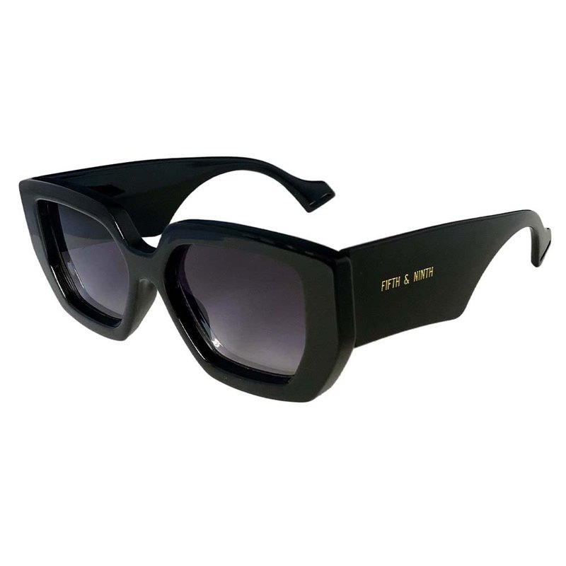 Shop Fifth & Ninth Rue Polarized Sunglasses In Black