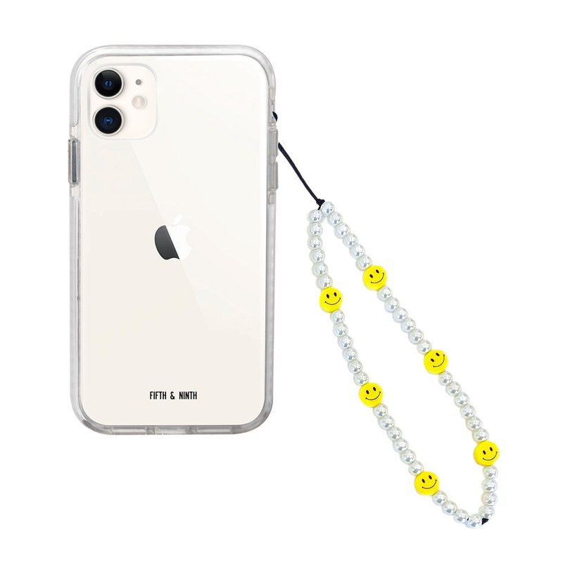 Fifth & Ninth Smiley Pearl Beaded Phone Charm