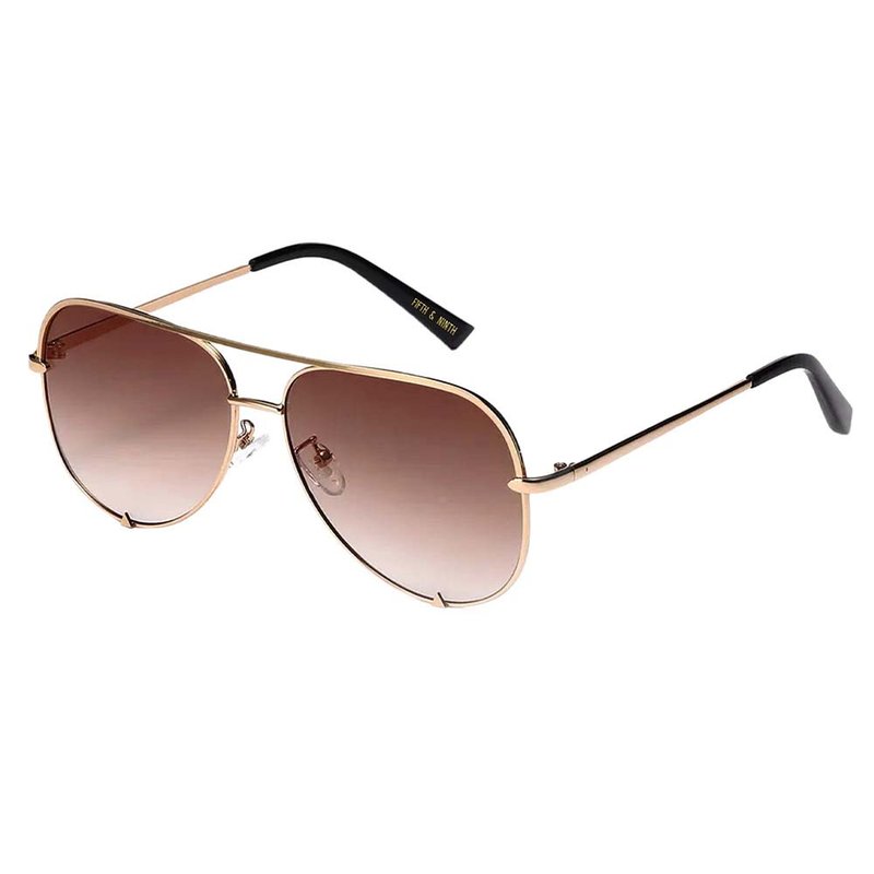 Fifth & Ninth Walker Polarized Sunglasses In Gold