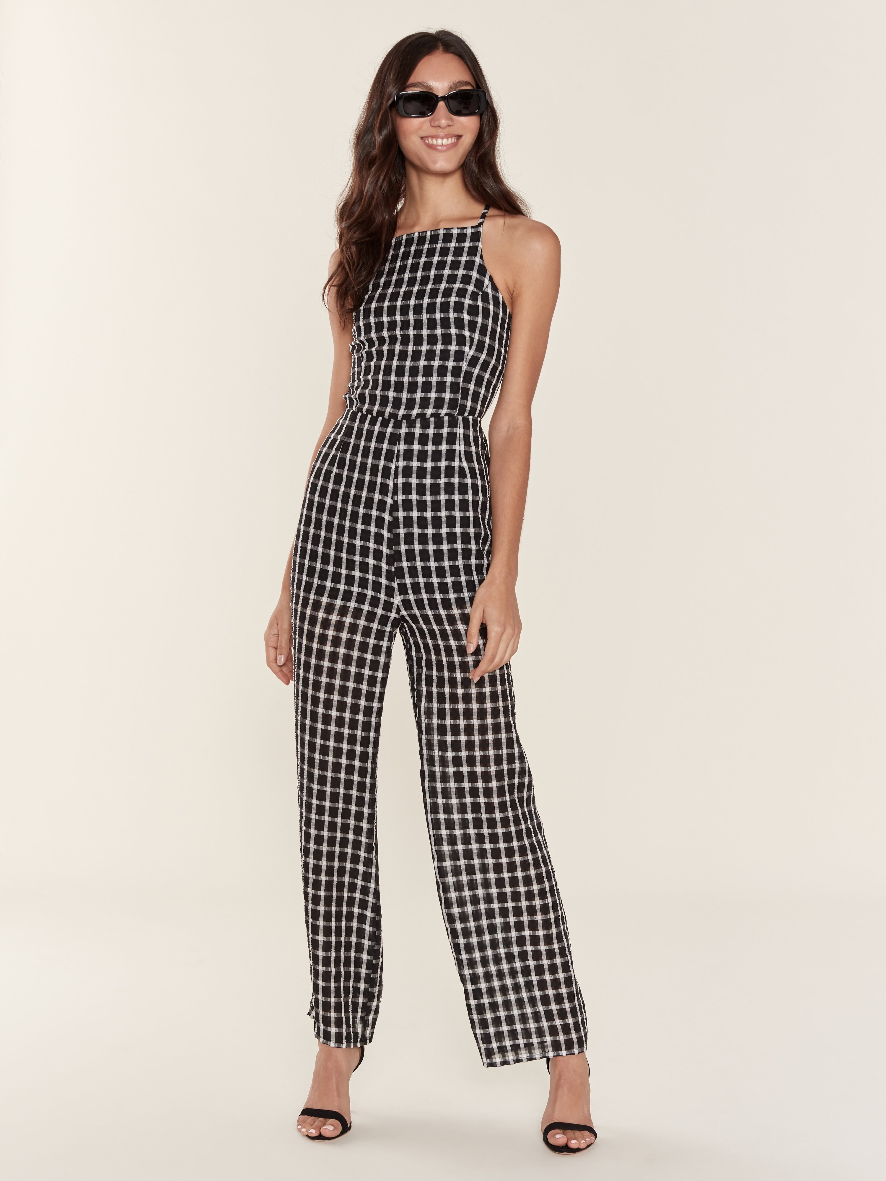 Finders Keepers Picnic Playsuit Romper In Check