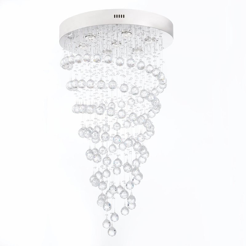 Shop Finesse Decor Crystal Chandelier Double Helix In White