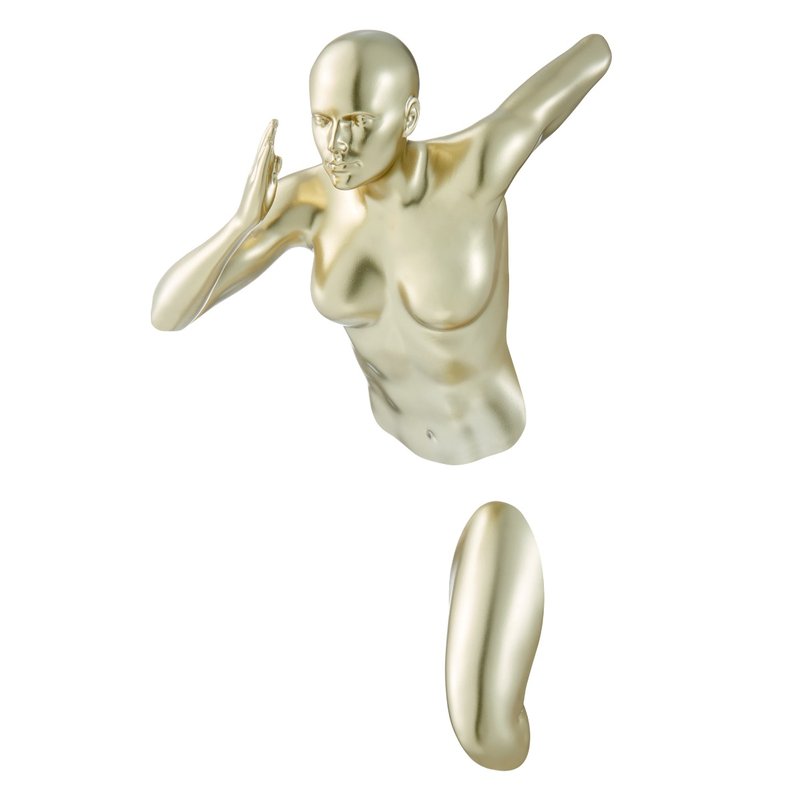 Finesse Decor Gold Wall Sculpture Runner 13" Woman
