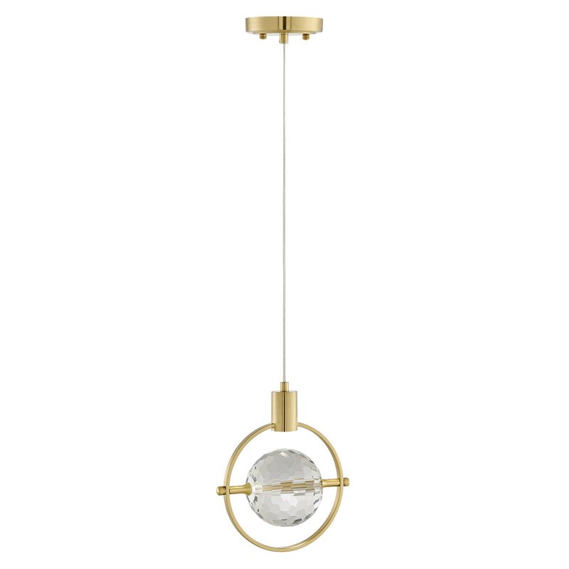 Shop Finesse Decor Hollywood Circle 1 Light Pendant In Gold