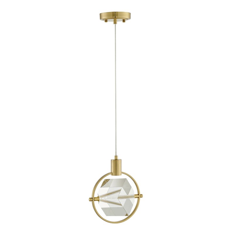 Finesse Decor Hollywood Cube 1 Light Pendant In Gold