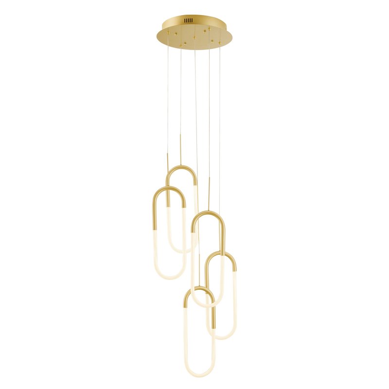 Finesse Decor Led Five Clips Chandelier In Gold