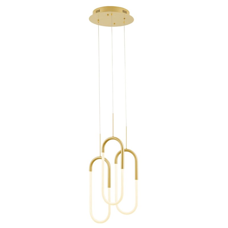 Shop Finesse Decor Led Three Clips Chandelier In Gold