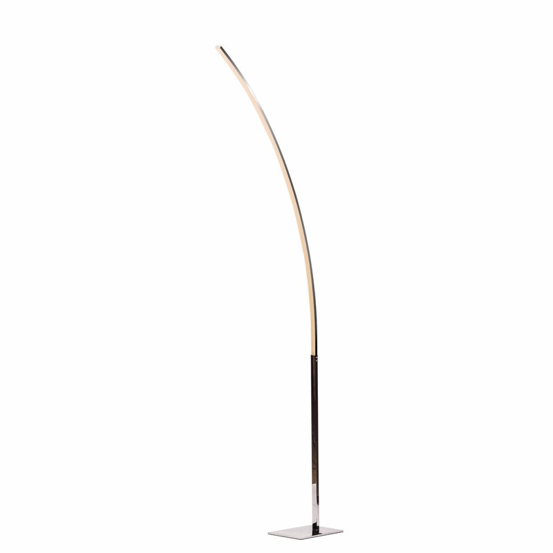 Finesse Decor Modern Arc Led Chrome 65" Floor Lamp With On & Off Foot Switch