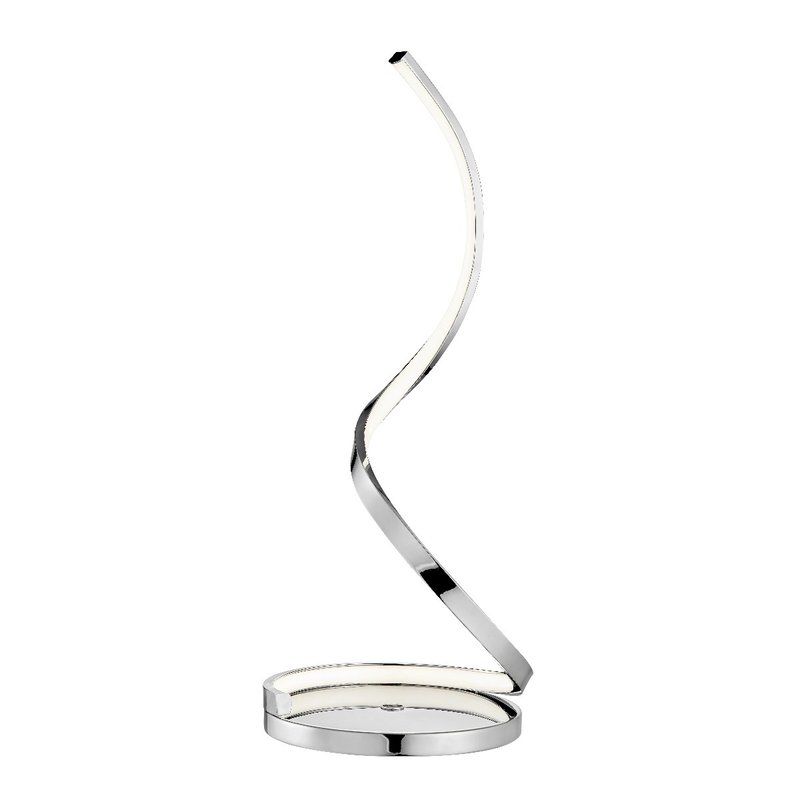 Shop Finesse Decor Modern Spiral Led Table Lamp In Grey