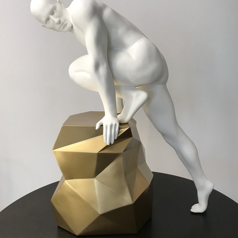 Finesse Decor Sensuality Man Sculpture In Multi