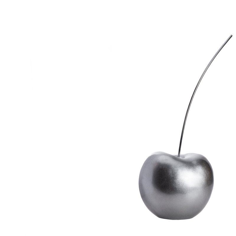 Shop Finesse Decor Solid Color Cherry Sculpture In Grey