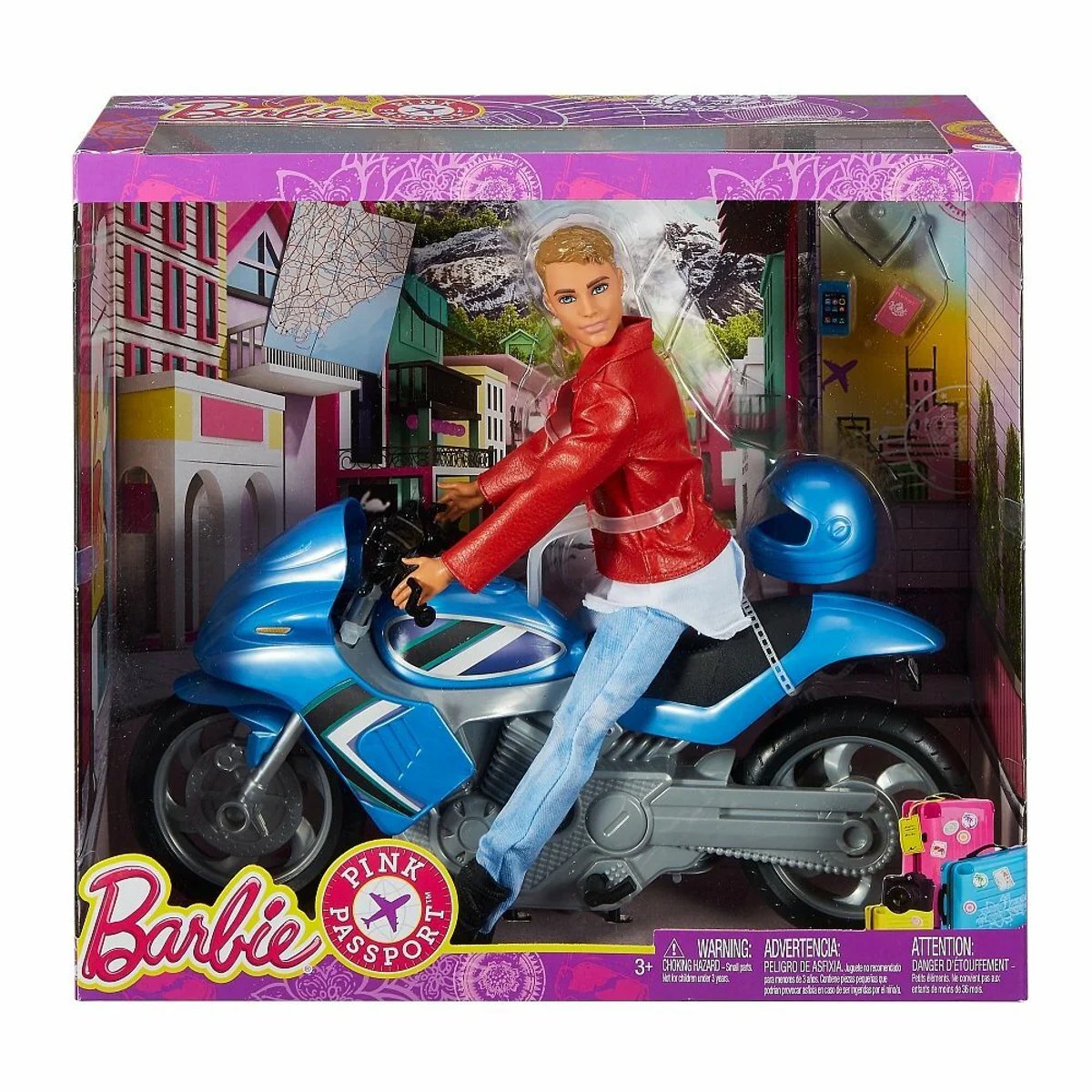 Uitstralen doorgaan vervoer Fisher Price Barbie Pink Passport - Ken Doll with Motorcycle | Verishop