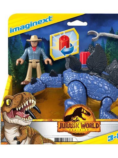 Fisher Price Imaginext Jurassic World Dominion Stegosaurus And Dr. Alan Grant Figure product