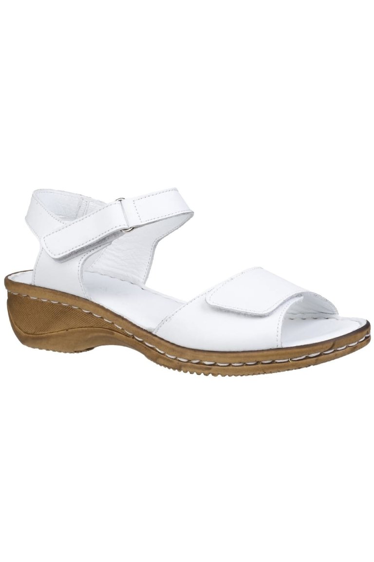 Fleet & Foster Linden Touch Fastening Sandals - White - White