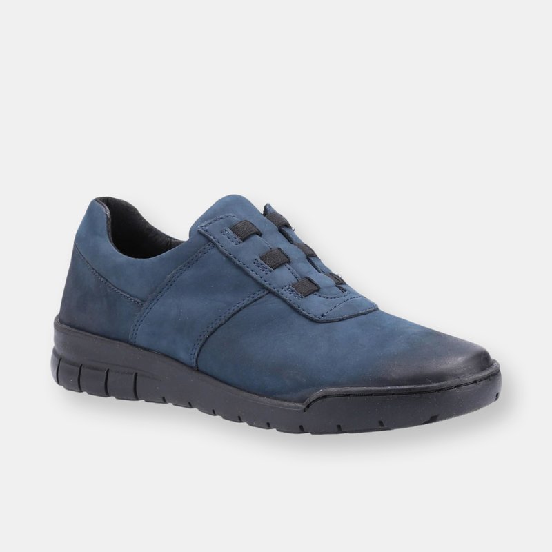 Fleet & Foster Womens/ladies Cristianos Leather Sneakers In Blue