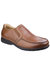Mens Gordon Dual Fit Leather Moccasin Shoes - Tan - Tan