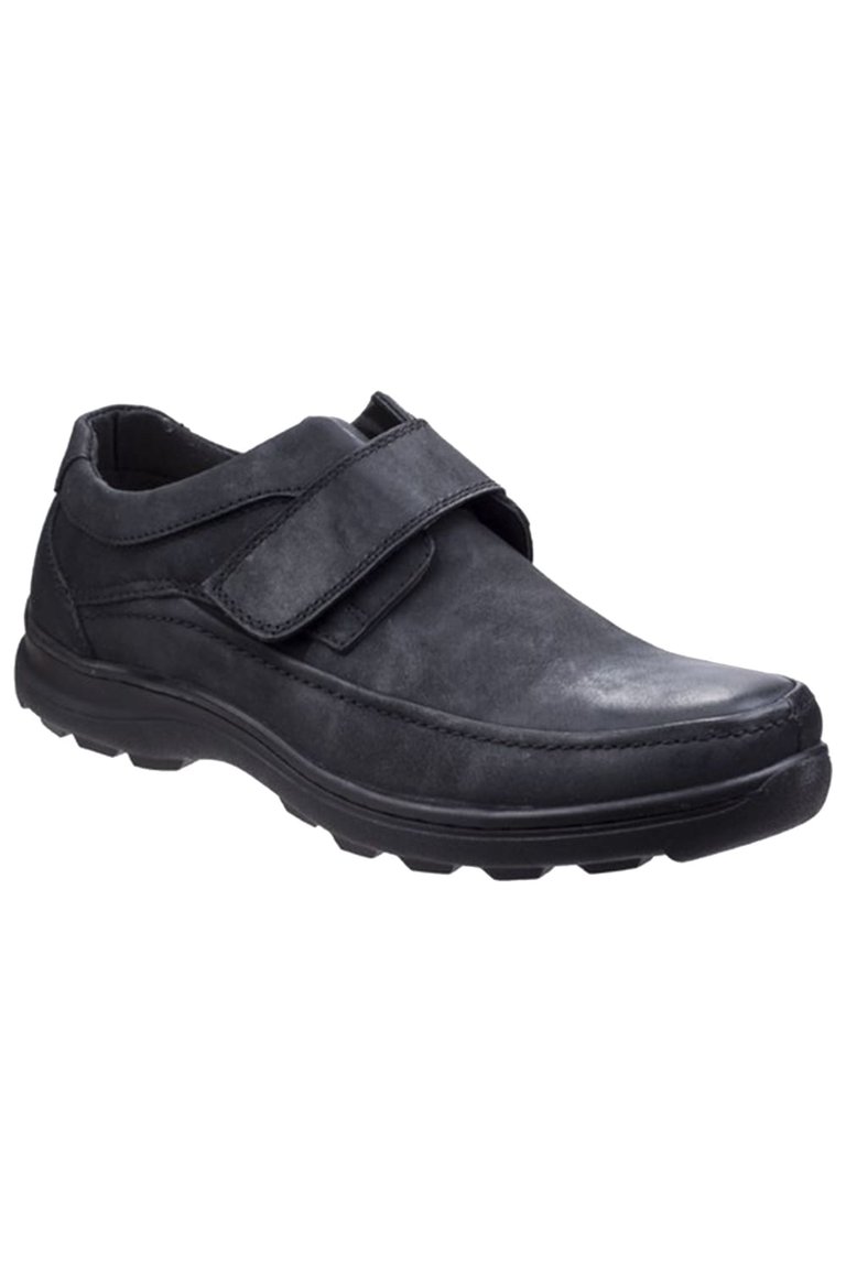 Mens Hurghada Leather Shoes - Black - Black