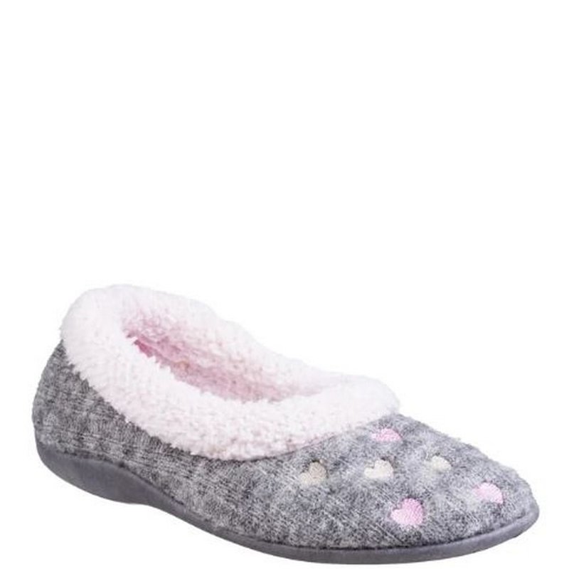 Fleet & Foster Womens/ladies Alaska Slip On Slippers (gray) In Grey