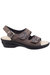 Womens/Ladies Amaretto Touch Fastening Leather Sandals - Brown