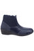 Womens/Ladies Festa Leather Ankle Boots (Navy)