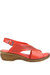 Womens/Ladies Judith Open Toe Leather Sandals - Red