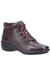 Womens/Ladies Merle Lace Up Leather Ankle Boot - Burgundy - Burgundy