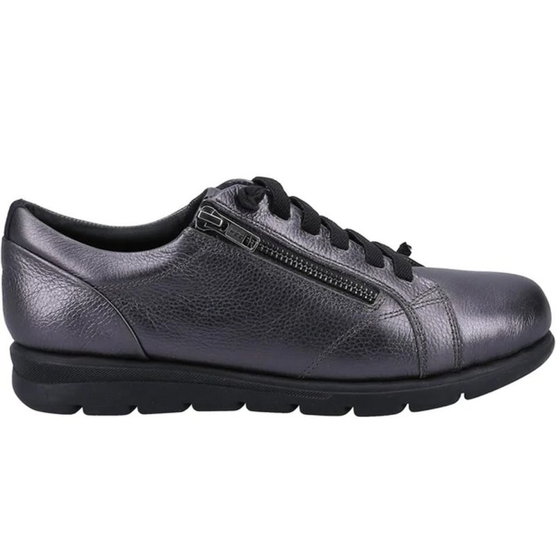 Fleet & Foster Womens/ladies Polperro Leather Sneakers In Grey