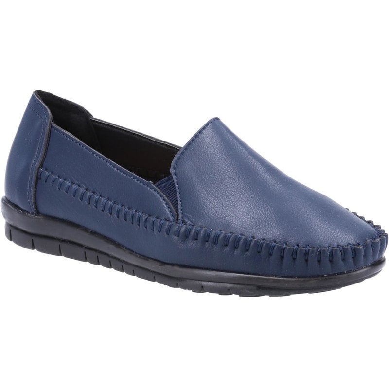 Fleet & Foster Womens/ladies Shirley Leather Loafers In Blue