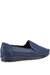 Womens/Ladies Shirley Leather Loafers - Navy