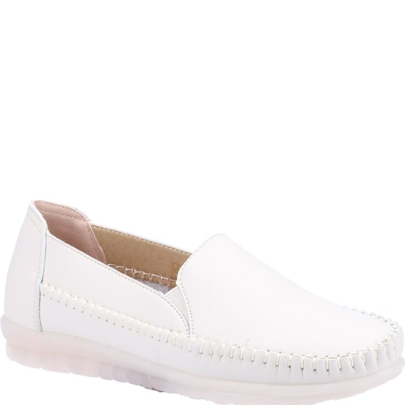 Fleet & Foster Womens/ladies Shirley Leather Loafers (white)