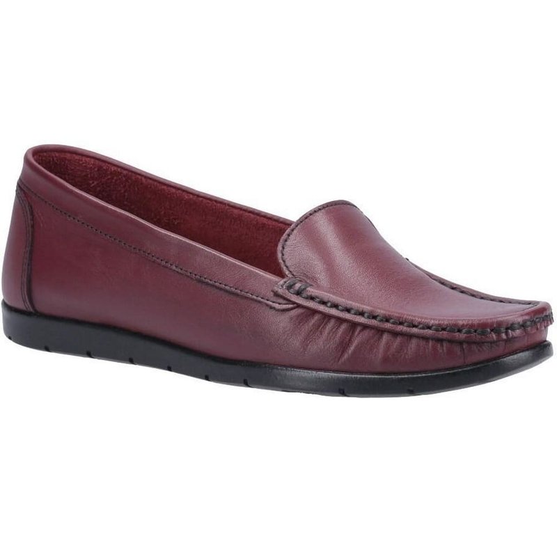Fleet & Foster Womens/ladies Tiggy Leather Loafers In Red