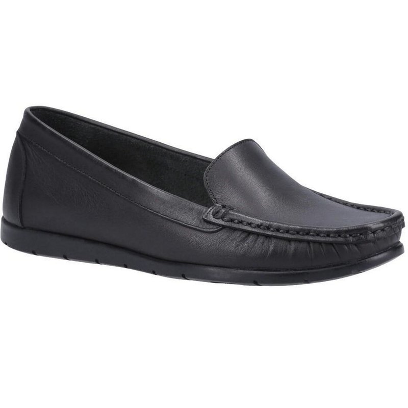 Fleet & Foster Womens/ladies Tiggy Leather Loafers In Black