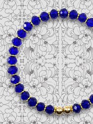 Signature Ball Cuff Bracelet In Deep Blue Bellflowers (Single)