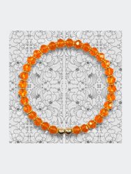 Signature Ball Cuff Bracelet In Orangey Zinnias (Single)