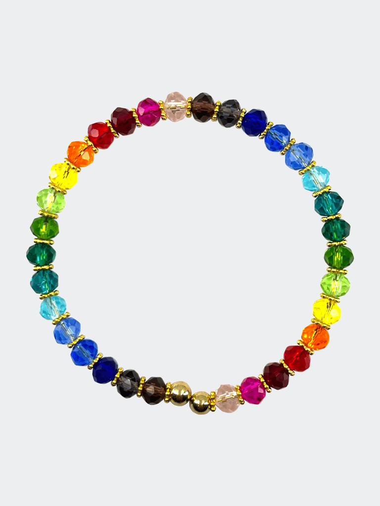 Signature Ball Cuff Bracelet In Rainbow Blooms (Single) - Rainbow Blooms
