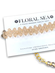 Signature CRISSxCROSS™ Bracelet In Beige Roses: Luxe Edition - Beige Roses