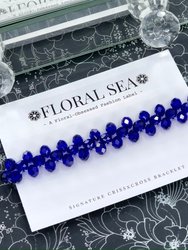 Signature CRISSxCROSS™ Bracelet In Deep Blue Bellflowers