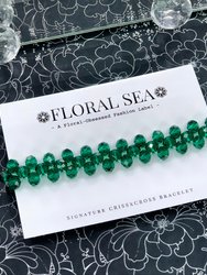 Signature CRISSxCROSS™ Bracelet In Emerald Roses