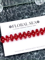 Signature CRISSxCROSS™ Bracelet In Garnet Roses