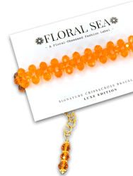 Signature CRISSxCROSS™ Bracelet In Orangey Zinnias - Luxe Edition - Orangey Zinnias