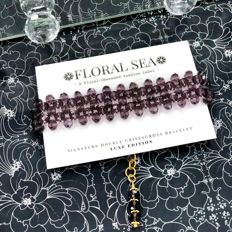 Signature Double Criss  x Cross™ Bracelet in Modest Violets - Luxe Edition