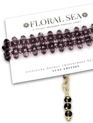 Signature Double Criss  x Cross™ Bracelet in Modest Violets - Luxe Edition - Deep Violet